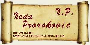 Neda Proroković vizit kartica